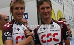 Les fr�res Schleck au d�part du GP Nobili Rubinetteri 2007